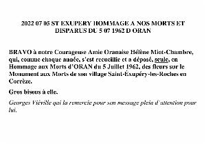 2022 07 05 ST EXUPERY HOMMAGE A NOS MORTS ET DISPARUS DU 5 07 1962 D ORAN